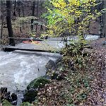 Lávka pod Vrbatovým Kostelcem, začátek obtížnějšího úseku