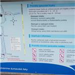 Cedule s omezením splouvání řeky Vydry