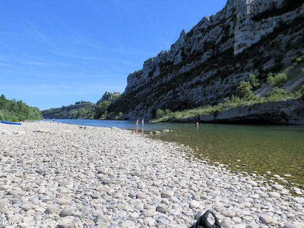 Konec soutěsky u St.Martin d Ardeche