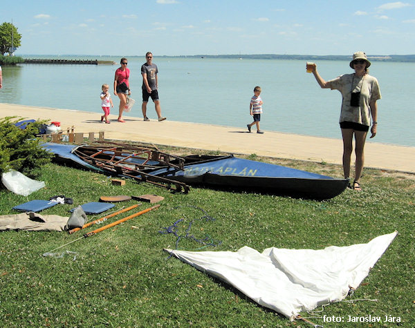 Cíl v Keszthely a sušení Hadraplánu. Cíl v Keszthely a sušení Hadraplánu.