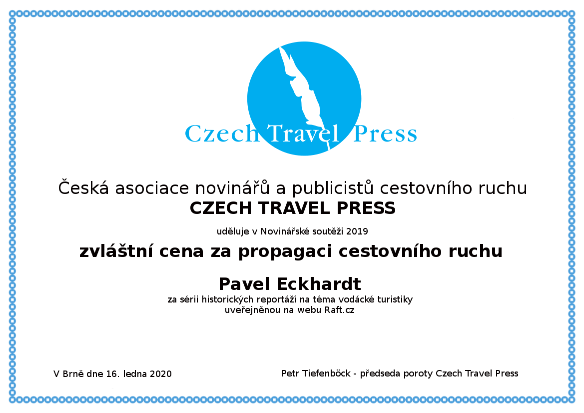 Diplom za propagaci cestovního ruchu Diplom za propagaci cestovního ruchu