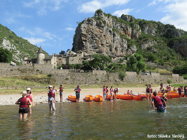La Malène a francouzský vodácký potěr La Malène a francouzský vodácký potěr