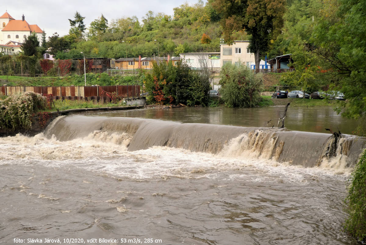 rkm. 10,8 Brno Obřany  za 53 m3/s