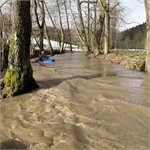 Pod Českou Metují, stav: 78 cm, 6.15 m3/s na vodočtu v Maršově 