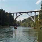 Vysoký most nad řekou Mur před městem Judenburg 08/2024