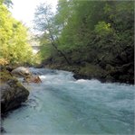 Soutěska pod mostem na Soču, 10/05/2022, cca 5m3/s