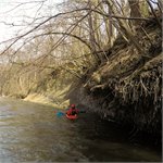 Nysa pod Roztoki, 5.3.2019, 2,2 m3/s v Miedzylesie