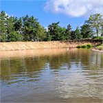 Před polovinou plavby po Pilici. Písek, písek, písek…
