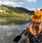 Řeka Poprad ve Staré Ľubovni v červenci 2023 