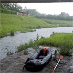 Za bouřky pod silničním mostem u Rašovic (km 6,6)
