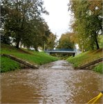 Rakovnický potok v Rakovníku, 09/2020, 2 m3/s