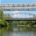 Železniční most přes Ostravici 2024, 4,5 m3/s